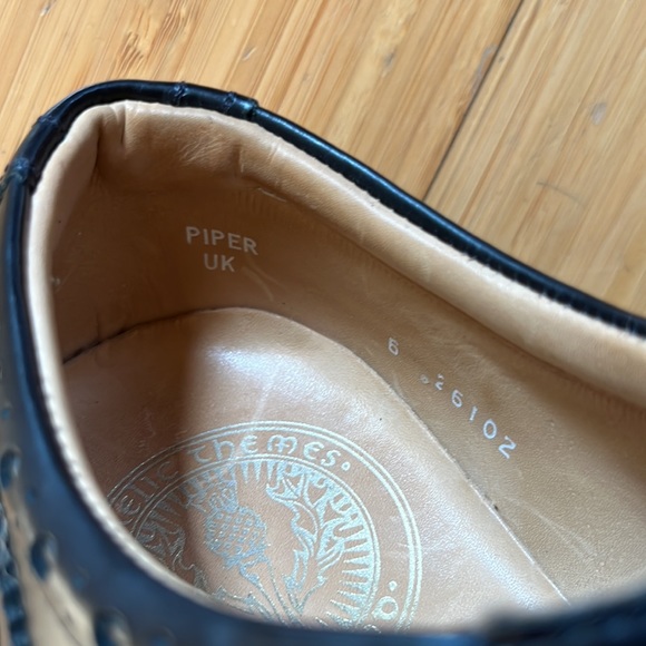 Gaelic Themes Scotland Brogues Mens Piper Size 6 Black Leather - Picture 7 of 8